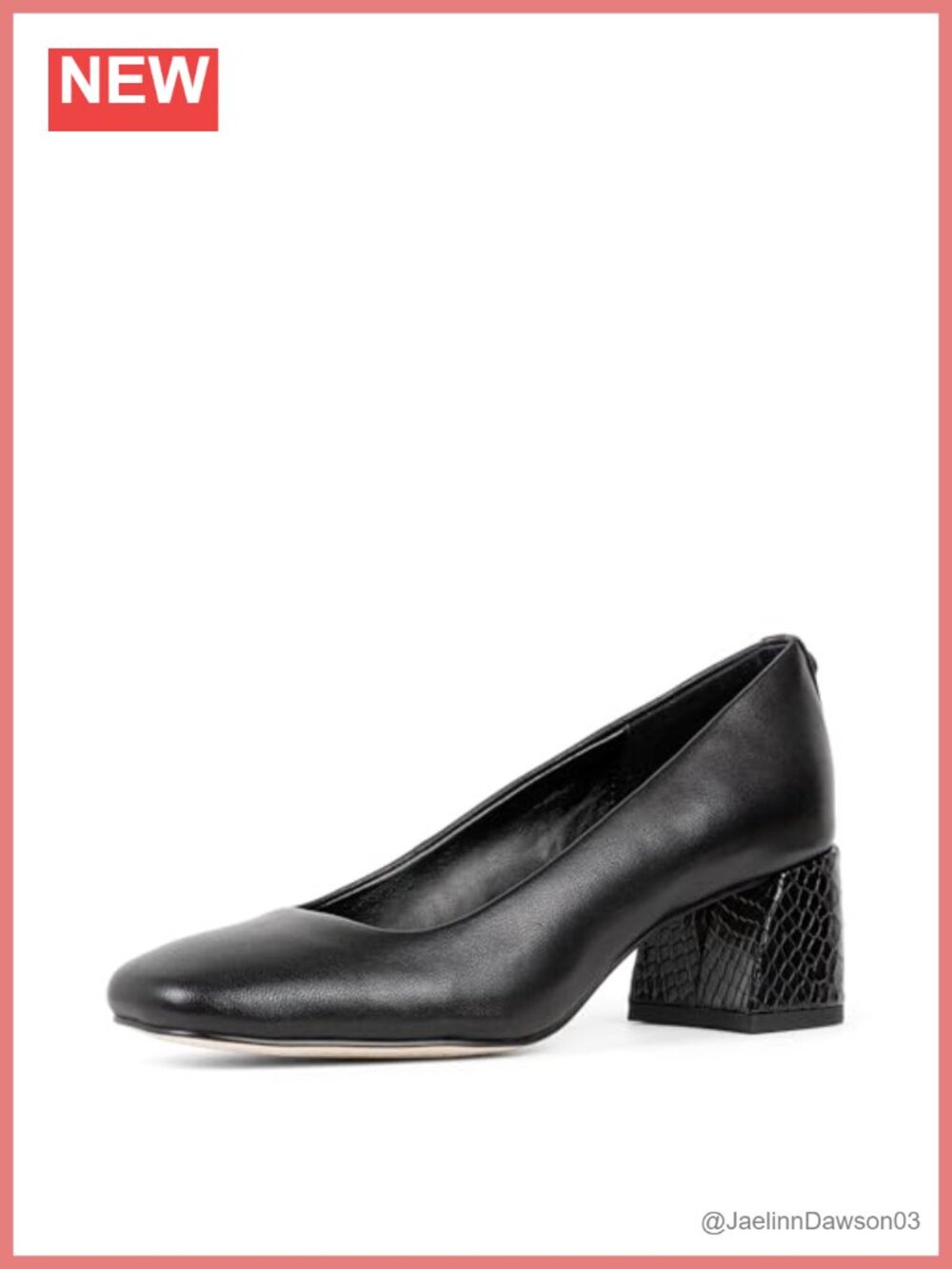 Women's Square Toe Block Heels with Memory Foam Insole
